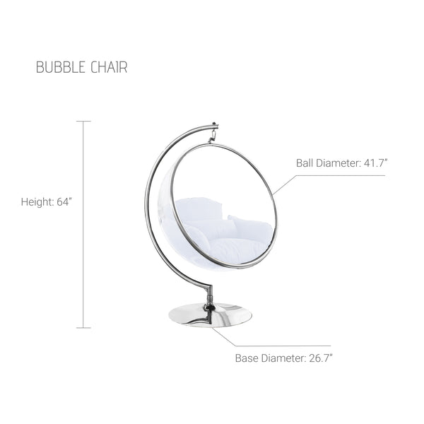 Designer Bubble Swing Chair Chrome Stand
