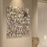 30 x 30 cm Kinetic Reflective Wall Art – Silver & Colorful DIY Paintable Home Decor