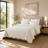 Modern Microfiber Quilt Set – Reversible Floral Bedspread with Lightweight All-Season Comfort