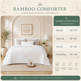 Luxury Bamboo Viscose Comforter – Cooling Duvet Insert with Lightweight Breathable Comfort