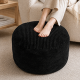 Modern Corduroy Pouf Ottoman – Plush Foot Stool with Foam Filling for Cozy Living Spaces