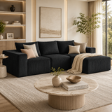 Modern Modular Boneless Sofa – Deep Seat Couch with Chaise & Flexible Lounge Design