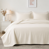 100% Bamboo Viscose Sheet Set – Cooling Bedding with Ultra Soft Comfort & Double-Stitched Durability