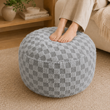 Modern Corduroy Pouf Ottoman – Plush Foot Stool with Foam Filling for Cozy Living Spaces