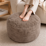 Modern Corduroy Pouf Ottoman – Plush Foot Stool with Foam Filling for Cozy Living Spaces