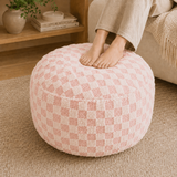 Modern Corduroy Pouf Ottoman – Plush Foot Stool with Foam Filling for Cozy Living Spaces