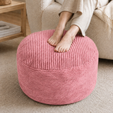 Modern Corduroy Pouf Ottoman – Plush Foot Stool with Foam Filling for Cozy Living Spaces