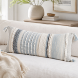Boho Woven Pillow Cover – Decorative Lumbar Cushion for Bed, Sofa & Couch