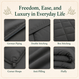 Luxury Bamboo Viscose Comforter – Cooling Duvet Insert with Lightweight Breathable Comfort