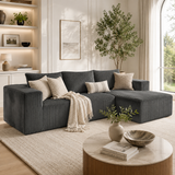 Modern Modular Boneless Sofa – Deep Seat Couch with Chaise & Flexible Lounge Design