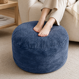 Modern Corduroy Pouf Ottoman – Plush Foot Stool with Foam Filling for Cozy Living Spaces
