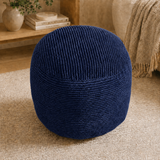 Modern Corduroy Pouf Ottoman – Plush Foot Stool with Foam Filling for Cozy Living Spaces