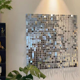 30 x 30 cm Kinetic Reflective Wall Art – Silver & Colorful DIY Paintable Home Decor