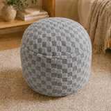 Modern Corduroy Pouf Ottoman – Plush Foot Stool with Foam Filling for Cozy Living Spaces