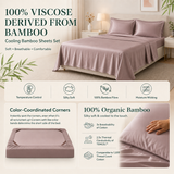 Premium Bamboo Viscose Sheet Set – Cooling Bedding with Silky Soft Breathable Comfort