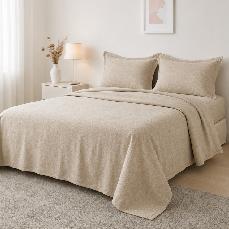 Premium French Linen Sheet Set – Soft Washed Bedding with Breathable All-Season Comfort