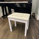 Elegant Solid Wood Piano Bench - with Luxurious Plush Cushion and Storage Compartment