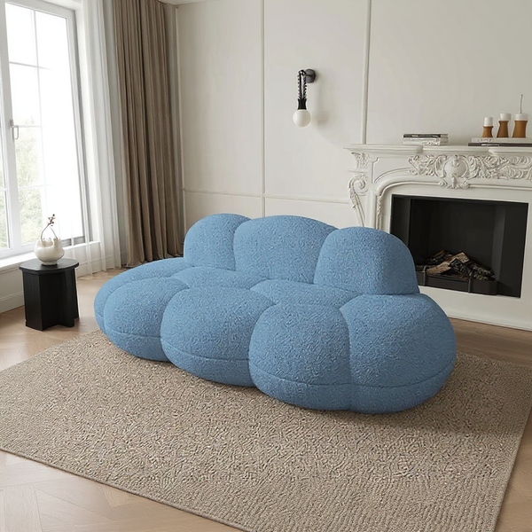 Modern Armless 3-Seater Couch (63") with plush upholstery.