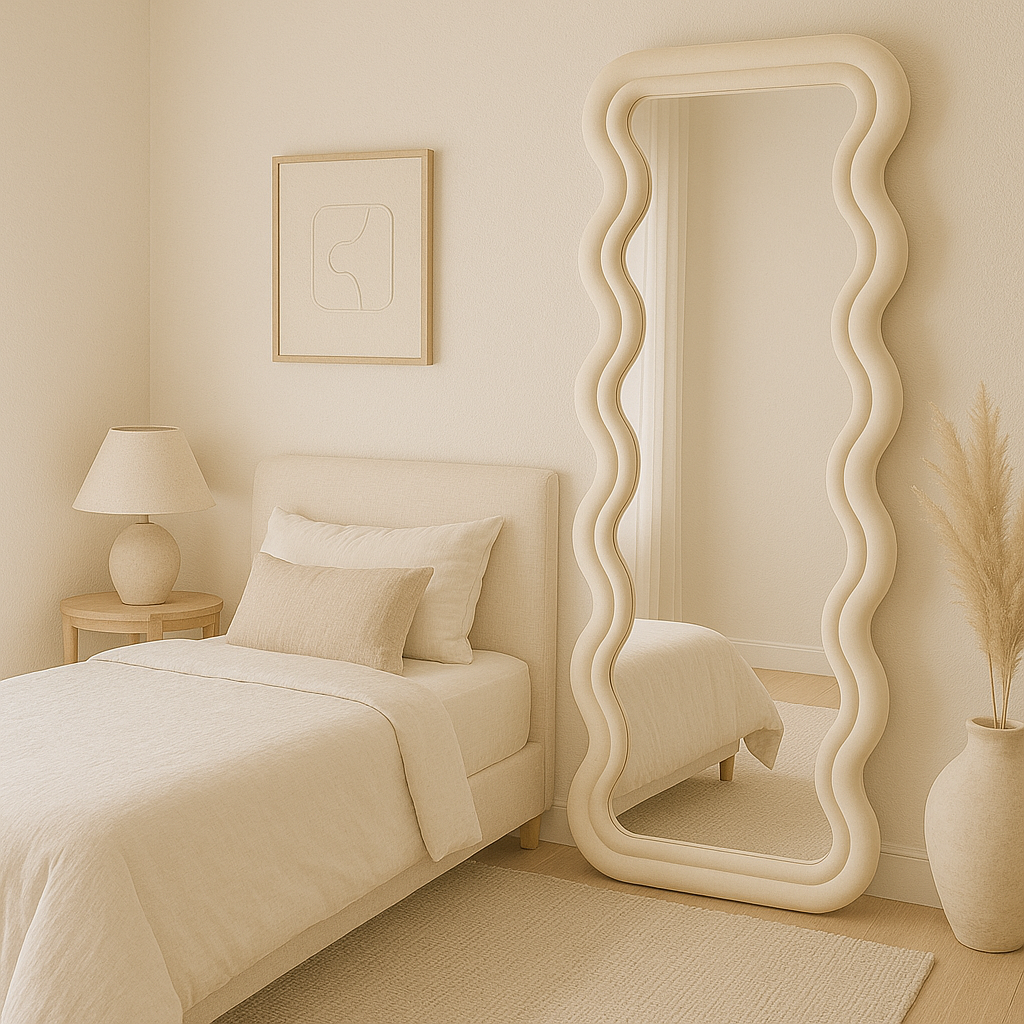 Full Length Irregular Wavy Floor Mirror