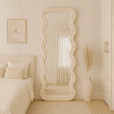 Full Length Irregular Wavy Floor Mirror