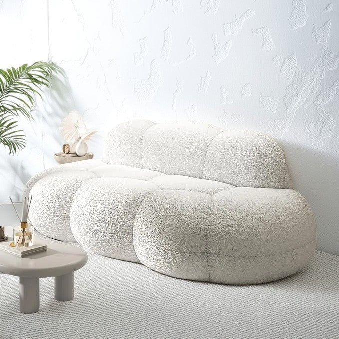 Modern Armless 3-Seater Couch (63") with plush upholstery.