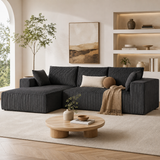 Modern Modular Boneless Sofa – Deep Seat Couch with Chaise & Flexible Lounge Design