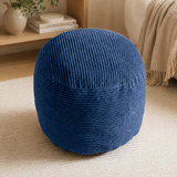 Modern Corduroy Pouf Ottoman – Plush Foot Stool with Foam Filling for Cozy Living Spaces