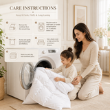 Premium Summer Down Fiber Comforter – Cooling Comforter with Fluffy Lightweight Loft