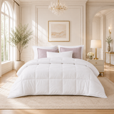 Premium Summer Down Fiber Comforter – Cooling Comforter with Fluffy Lightweight Loft