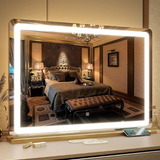 Hollywood Vanity Mirror – LED Makeup Mirror with Adjustable Brightness & 3 Color Lighting, Gold Frame