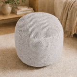 Modern Corduroy Pouf Ottoman – Plush Foot Stool with Foam Filling for Cozy Living Spaces
