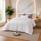 Premium Summer Down Fiber Comforter – Cooling Comforter with Fluffy Lightweight Loft