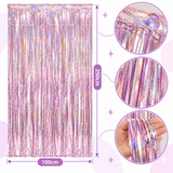 Modern Foil Fringe Backdrop – Shimmer Tinsel Curtain for Parties, Celebrations & Photo Décor