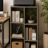 Modern 5-Cube Bookshelf – Reversible Storage Bookcase for Living Room, Bedroom & Home Office