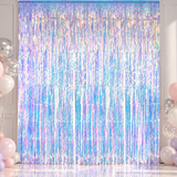 Modern Foil Fringe Backdrop – Shimmer Tinsel Curtain for Parties, Celebrations & Photo Décor