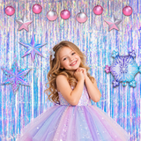 Modern Foil Fringe Backdrop – Shimmer Tinsel Curtain for Parties, Celebrations & Photo Décor