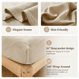 Premium French Linen Sheet Set – Soft Washed Bedding with Breathable All-Season Comfort