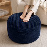 Modern Corduroy Pouf Ottoman – Plush Foot Stool with Foam Filling for Cozy Living Spaces