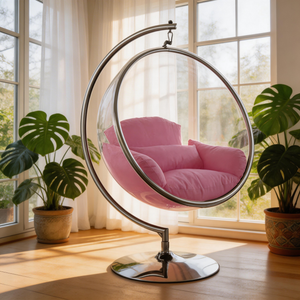 Designer Bubble Swing Chair Chrome Stand