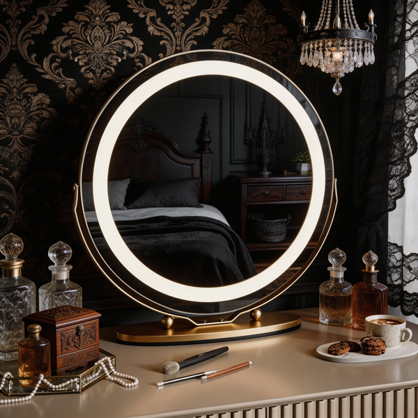 Ingle Home 19" Round Vanity Cosmetic Makeup LED light with Smart Touch Control