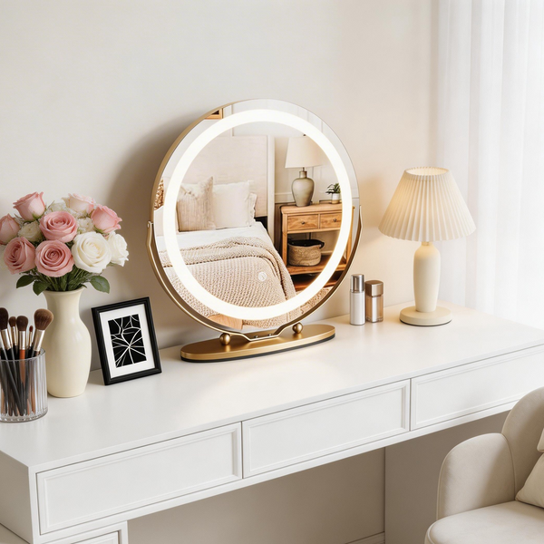 Ingle Home 19" Round Vanity Cosmetic Makeup LED light with Smart Touch Control