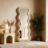 Full Length Irregular Wavy Floor Mirror