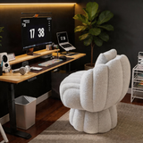 Mid-Century Modern Swivel Barrel Chair – 360° Rotating Velvet Accent Armchair, Wide Upholstered Cloud Lounge Chair for Living Room, Bedroom & Vanity