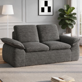 71" Cloud Couch in a Box, Memory Foam Loveseat Sofa, Deep Seat Corduroy 2-Seater Sofa, No Assembly for Living Room Bedroom Apartment