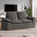 71" Cloud Couch in a Box, Memory Foam Loveseat Sofa, Deep Seat Corduroy 2-Seater Sofa, No Assembly for Living Room Bedroom Apartment