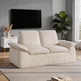 71" Cloud Couch in a Box, Memory Foam Loveseat Sofa, Deep Seat Corduroy 2-Seater Sofa, No Assembly for Living Room Bedroom Apartment
