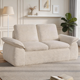 71" Cloud Couch in a Box, Memory Foam Loveseat Sofa, Deep Seat Corduroy 2-Seater Sofa, No Assembly for Living Room Bedroom Apartment