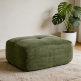 80" Modular Cloud Sectional Sofa – Deep Seat Memory Foam Corduroy Couch with Ottoman, No-Assembly Compressed Loveseat