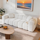 84" Cloud Sofa – Oversized Deep Seat Upholstered Couch, No-Assembly Compressed 3-Seater for Living Room & Bedroom