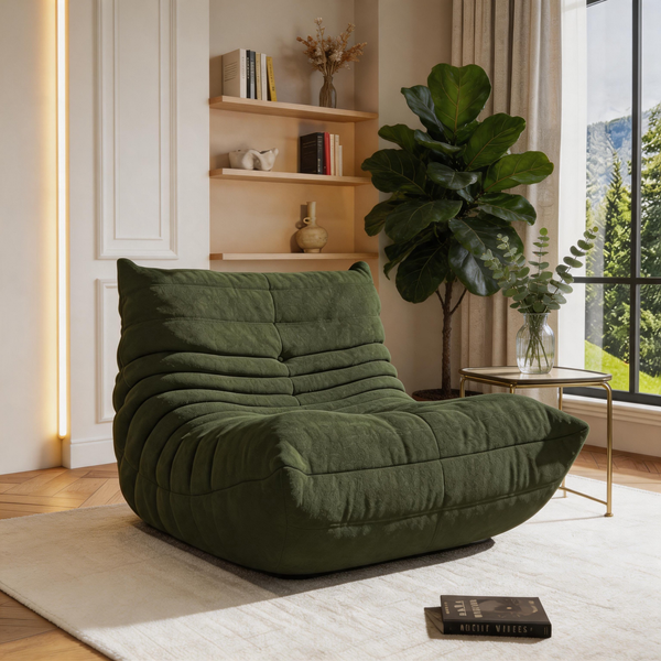 Accent Lazy Floor Sofa - Memory Foam Bean Bag Couch Lounge